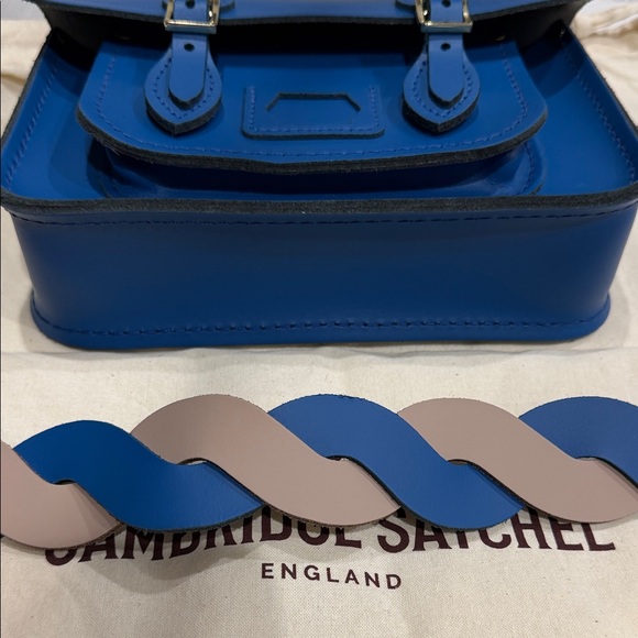 The Cambridge Satchel x Wicked Colab Mini Satchel “Shiz” Blue Leather - Picture 12 of 13